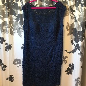 Navy Blue Lace Dress